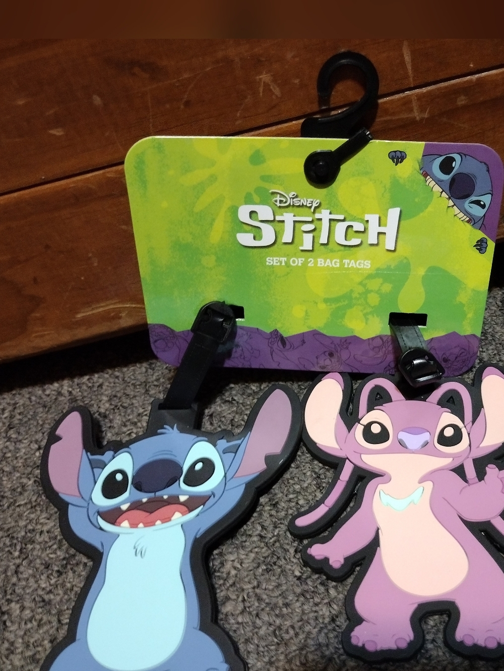 Disney Stitch Character Luggage Tags - Blue & Pink 2 CT